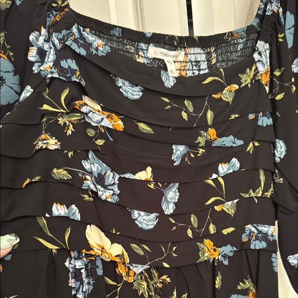 Maurices Black Sheath Dress with Puff Sleeves and Square Neck - Picture 4 of 11